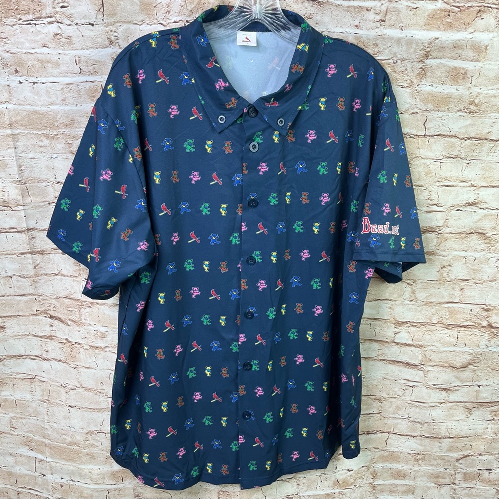 St. Louis Cardinals Grateful Dead Bears Shirt Large